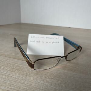 Gucci GG2869 YAW Eyeglasses Brown Blue READ Rectangle Frames Only 54-15-135